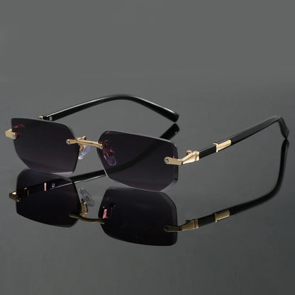 ALEJANDRO – Gafas de sol sin montura con bordes cortados y protección UV400