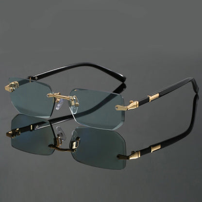 ALEJANDRO – Gafas de sol sin montura con bordes cortados y protección UV400