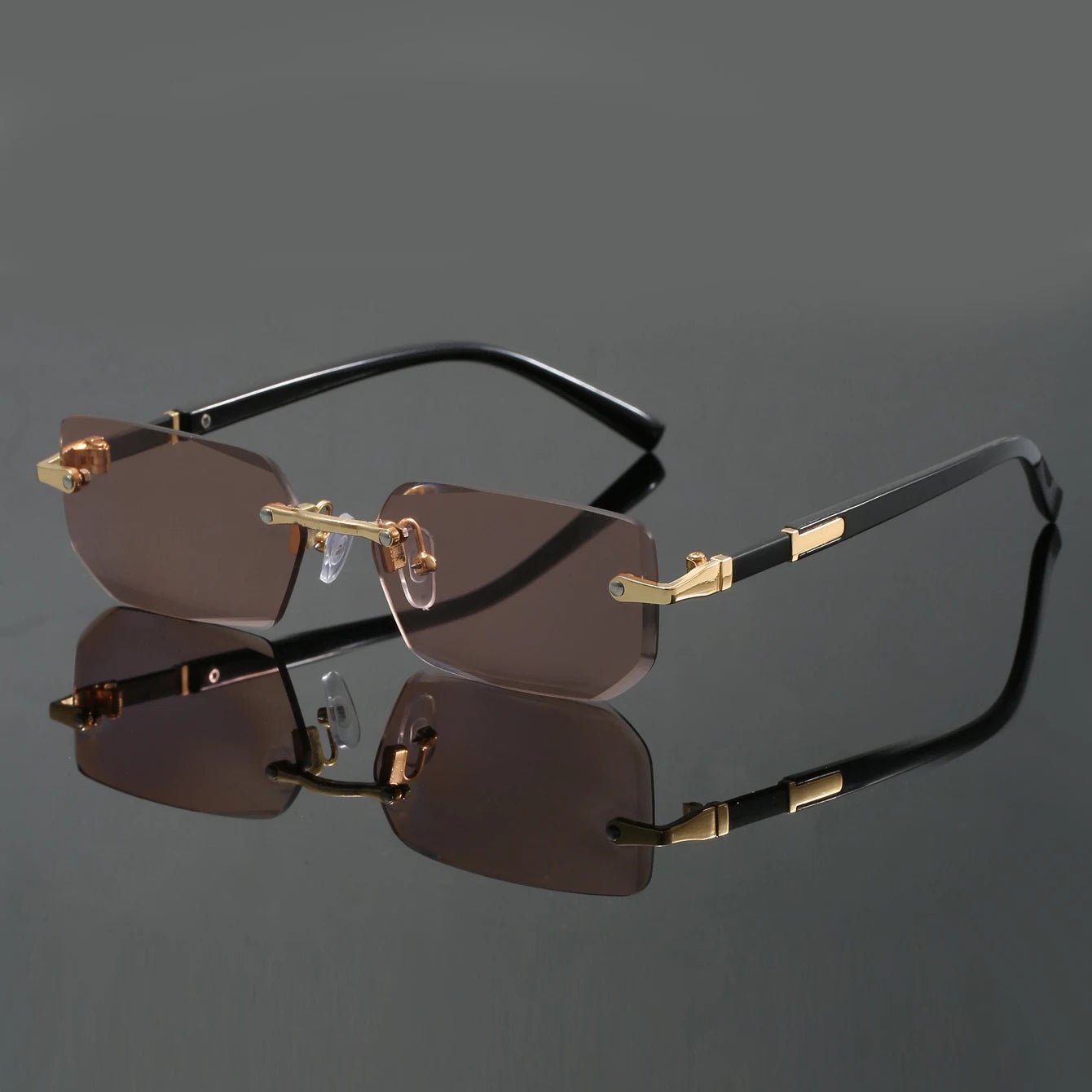 ALEJANDRO – Gafas de sol sin montura con bordes cortados y protección UV400