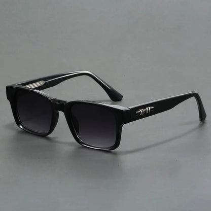 LEANDRO – Gafas de sol con montura cuadrada de acetato, lentes degradados y protección UV400