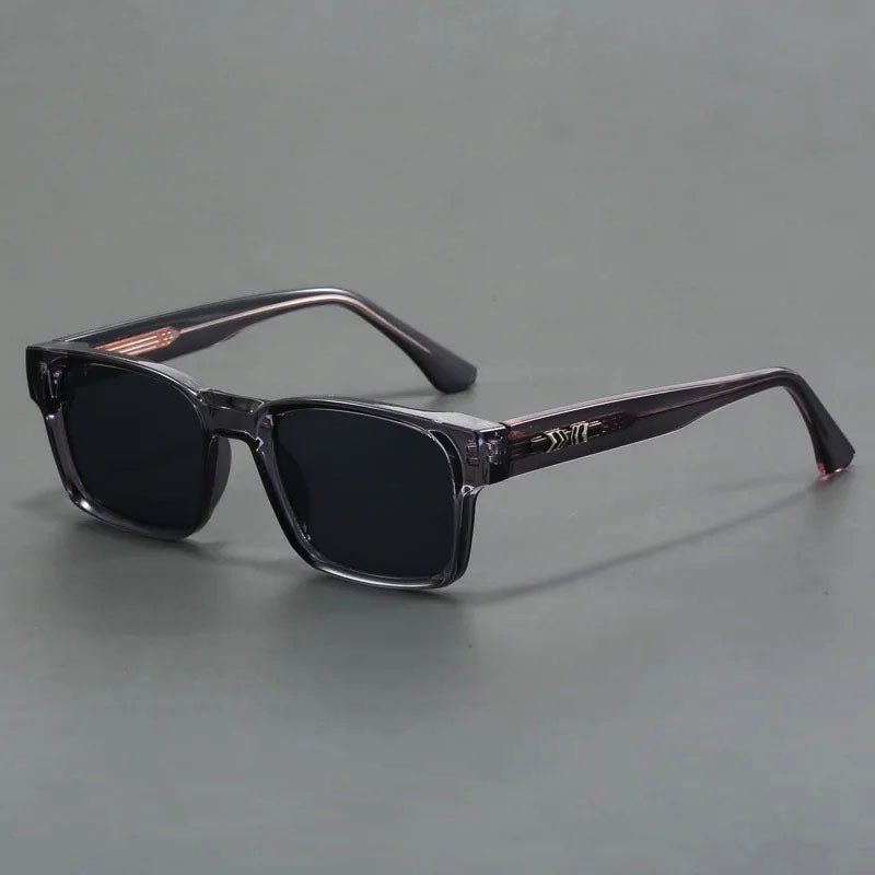 LEANDRO – Gafas de sol con montura cuadrada de acetato, lentes degradados y protección UV400