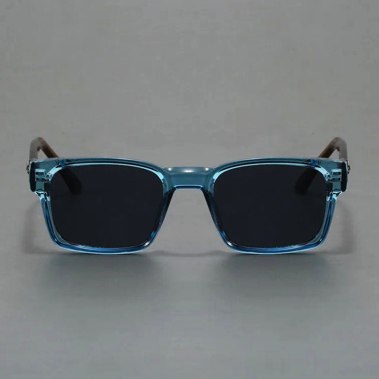 LEANDRO – Gafas de sol con montura cuadrada de acetato, lentes degradados y protección UV400