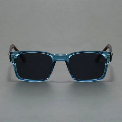 LEANDRO – Gafas de sol con montura cuadrada de acetato, lentes degradados y protección UV400