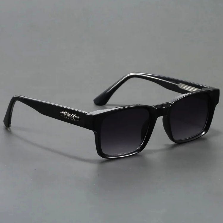LEANDRO – Gafas de sol con montura cuadrada de acetato, lentes degradados y protección UV400