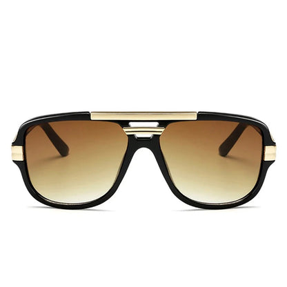 LEÓN – Gafas de sol tipo aviador cuadrado con montura de acetato y lentes degradados con protección UV400