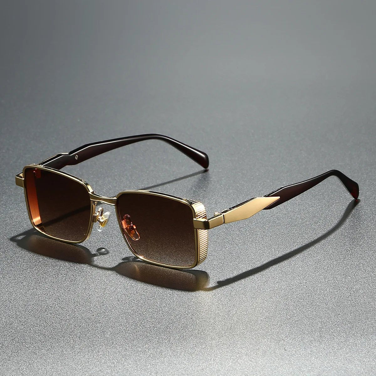 MARIO – Gafas de sol de montura cuadrada metálica con protección UV400
