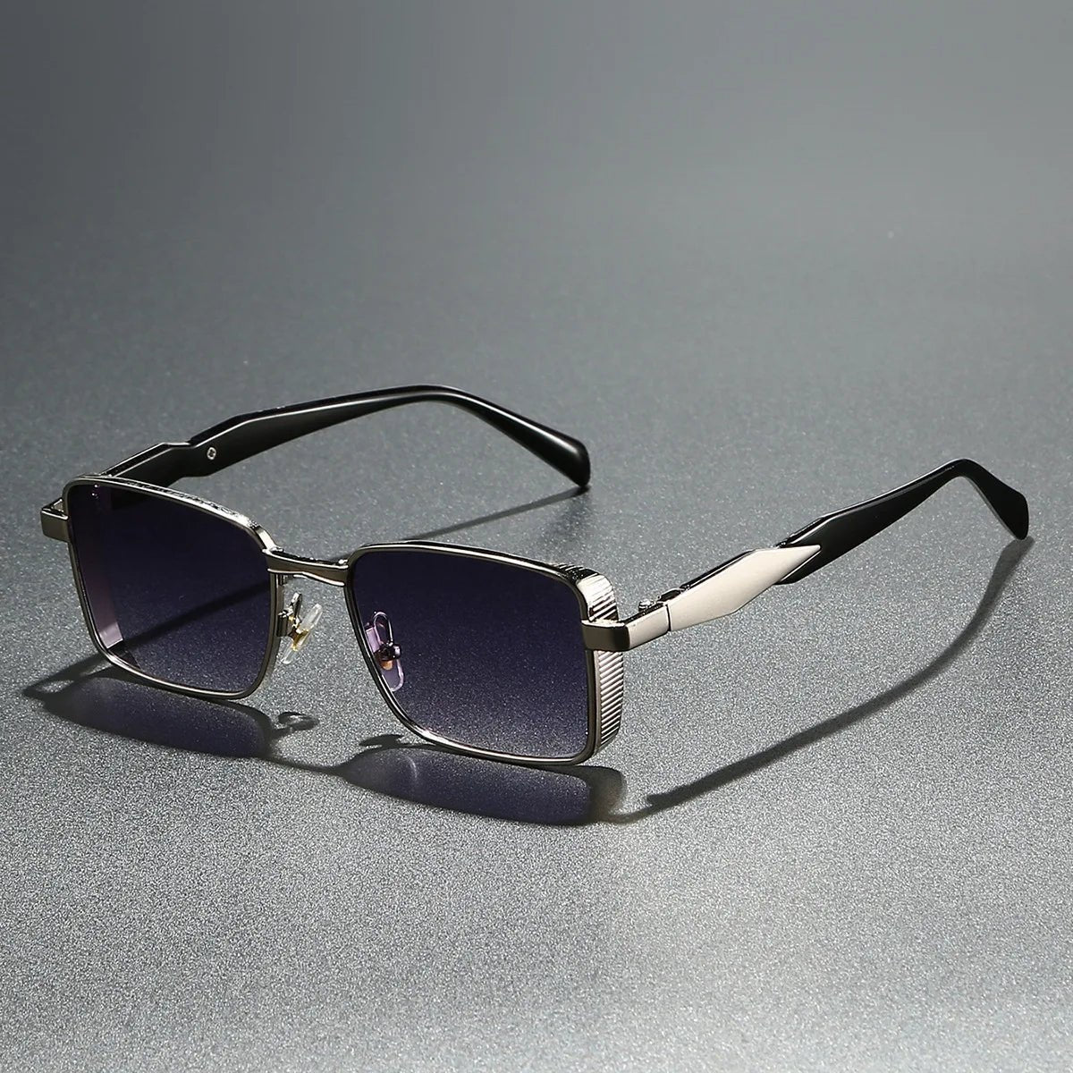 MARIO – Gafas de sol de montura cuadrada metálica con protección UV400