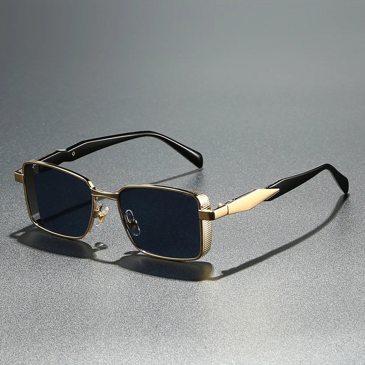 MARIO – Gafas de sol de montura cuadrada metálica con protección UV400