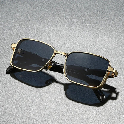MARIO – Gafas de sol de montura cuadrada metálica con protección UV400