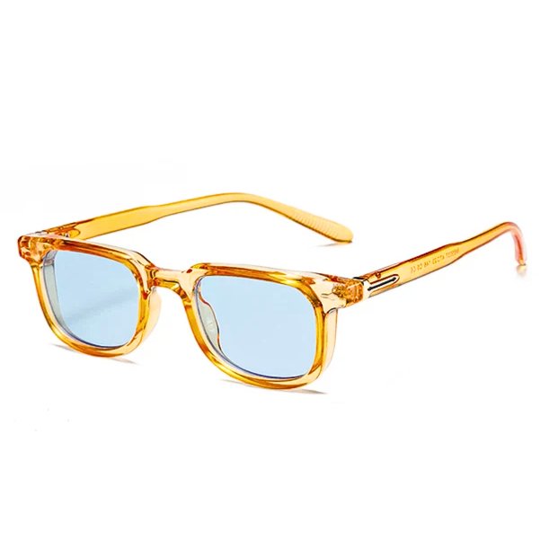 ROMEO – Gafas de sol con montura tortuga, lentes azul espejados y protección UV