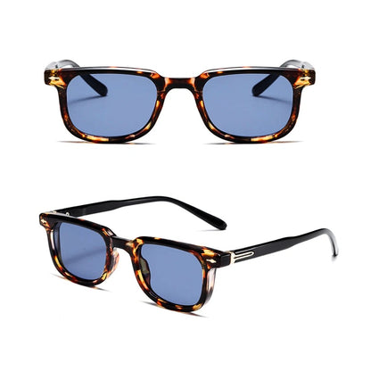 ROMEO – Gafas de sol con montura tortuga, lentes azul espejados y protección UV
