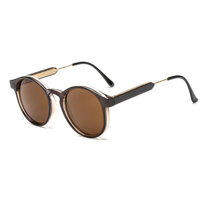 EMILIO – Gafas de sol redondas estilo vintage, ligeras y unisex