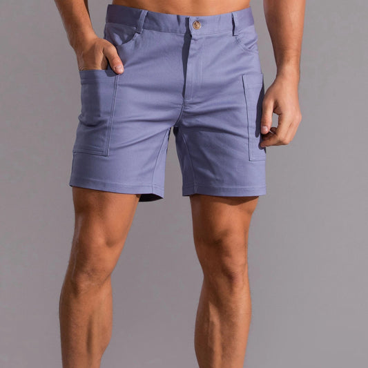 Nereo – Pantalones cortos cargo de hombre con corte recto