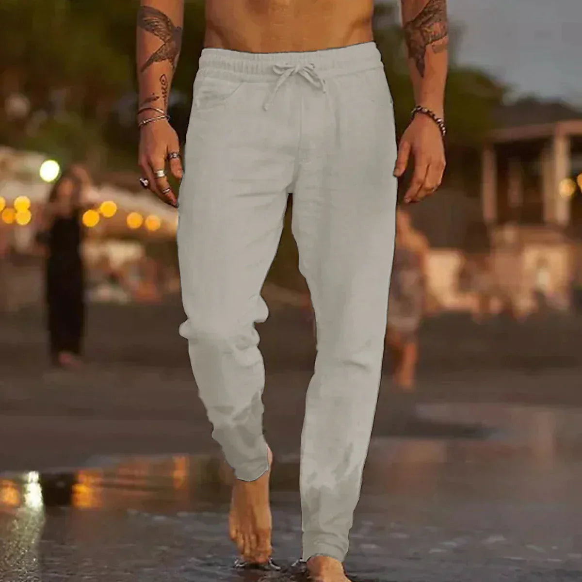 LinoVibe Classic – Pantalones de lino para hombre atemporales, frescos y versátiles para look urbano