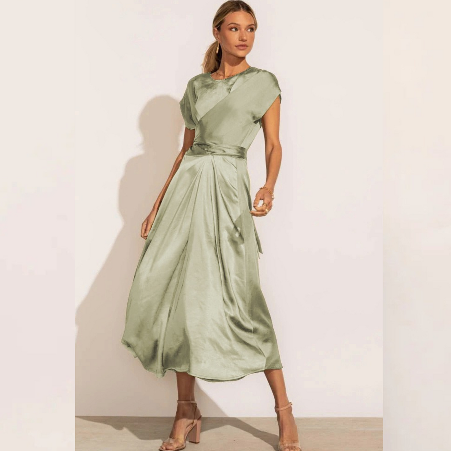 FELINE – Vestido de noche midi para mujer con diseño elegante