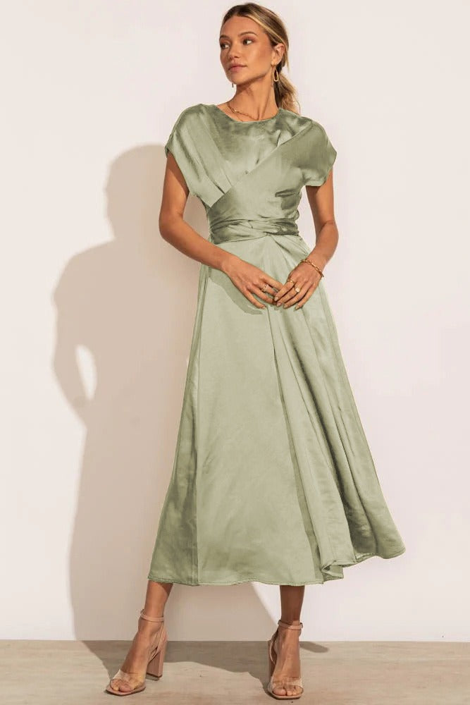 FELINE – Vestido de noche midi para mujer con diseño elegante