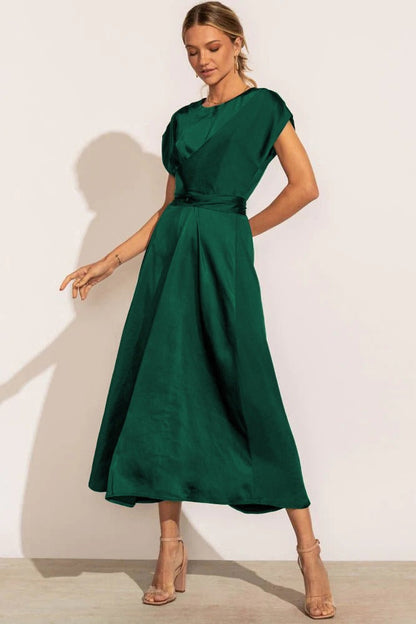 FELINE – Vestido de noche midi para mujer con diseño elegante