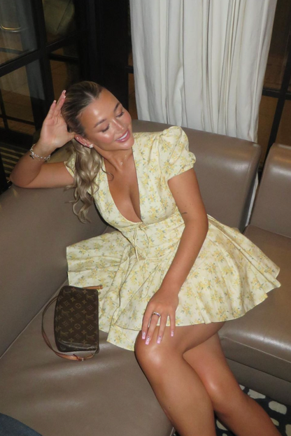 Seraphine – Vestido midi con botones frontales y manga larga para mujer