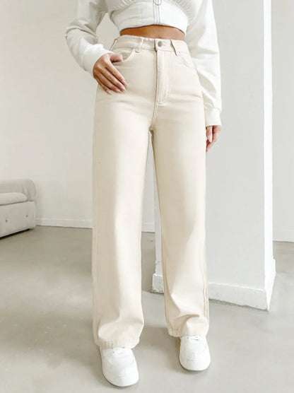 Selvara – Pantalón recto de talle alto elegante para mujer