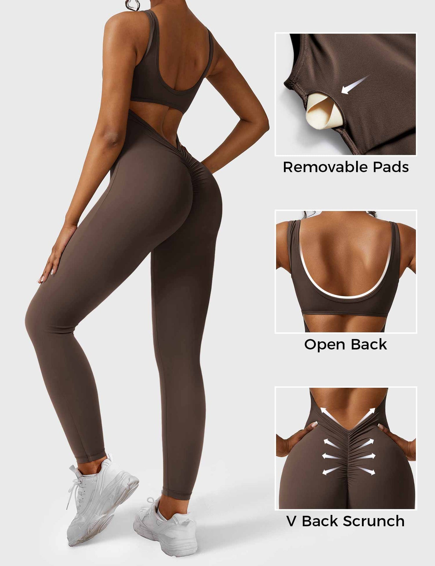 Elara – Mono elegante con espalda en V para mujer