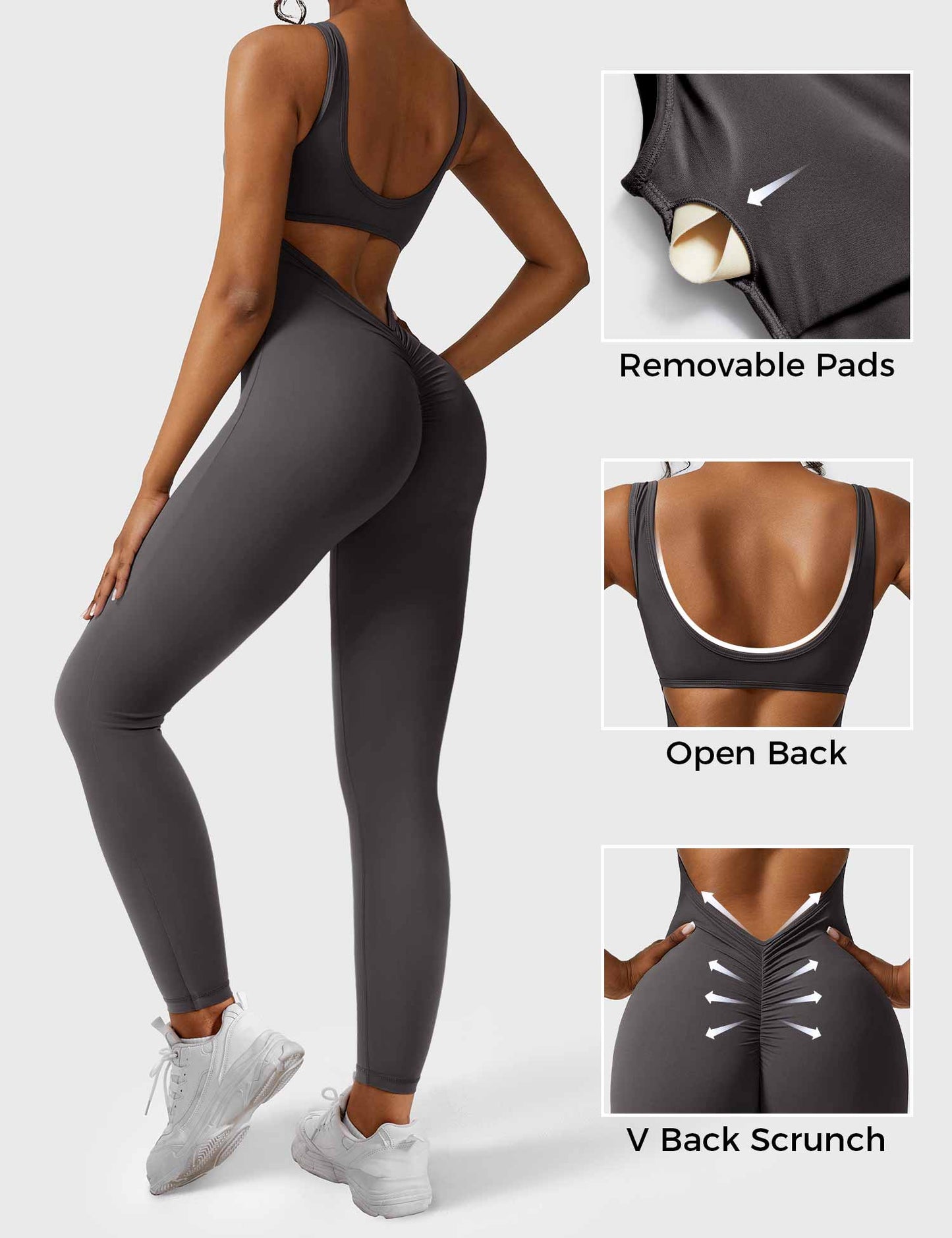 Elara – Mono elegante con espalda en V para mujer