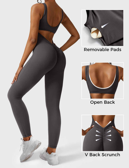 Elara – Mono elegante con espalda en V para mujer
