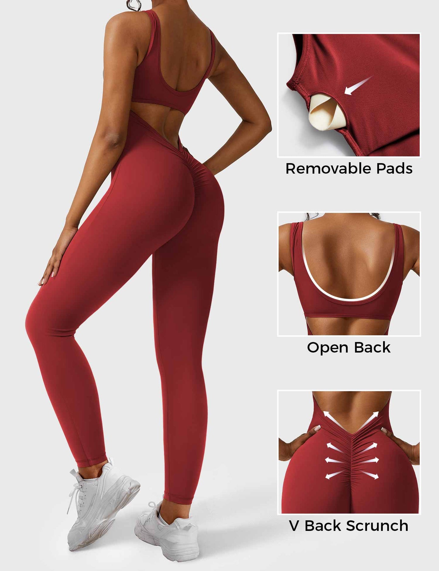 Elara – Mono elegante con espalda en V para mujer