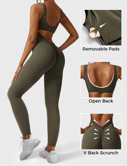 Elara – Mono elegante con espalda en V para mujer
