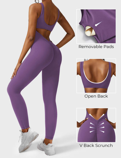 Elara – Mono elegante con espalda en V para mujer