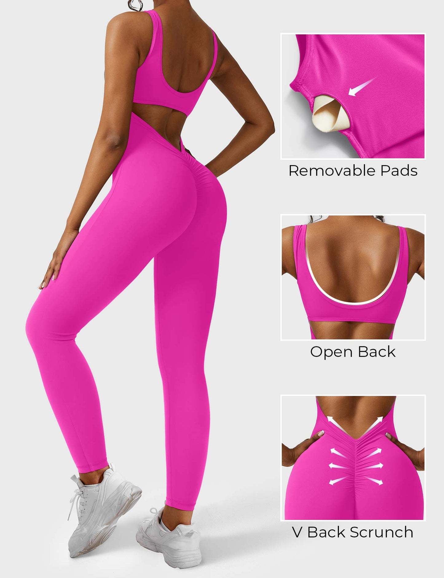 Elara – Mono elegante con espalda en V para mujer
