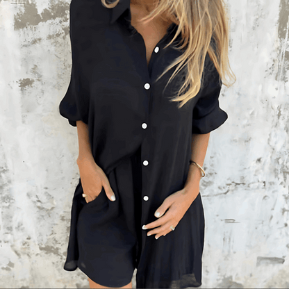 Conjunto veraniego de dos piezas con blusa y shorts cómodos – LONYA
