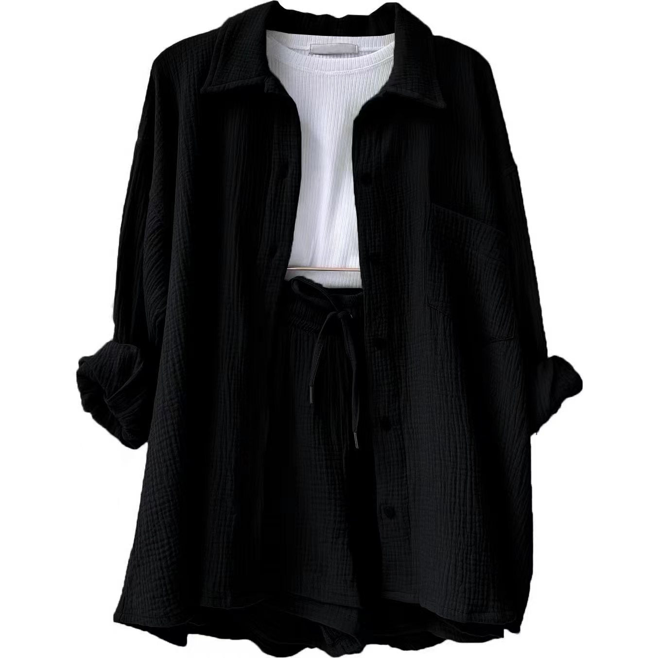 Conjunto casual de dos piezas para mujer con top y pantalón – FÉIA